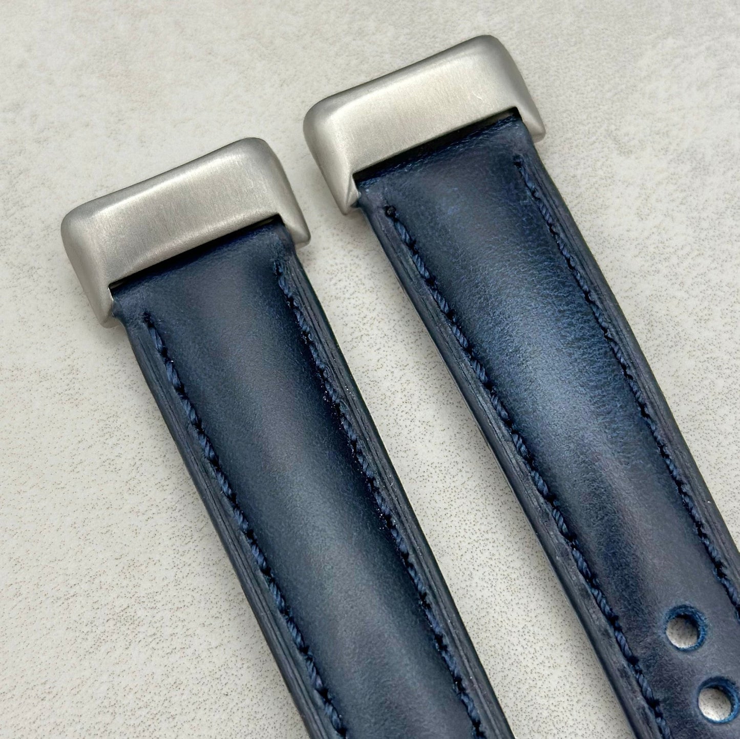 The Athens: Deep Ocean Blue Full Grain Leather Fitbit Charge Watch Strap
