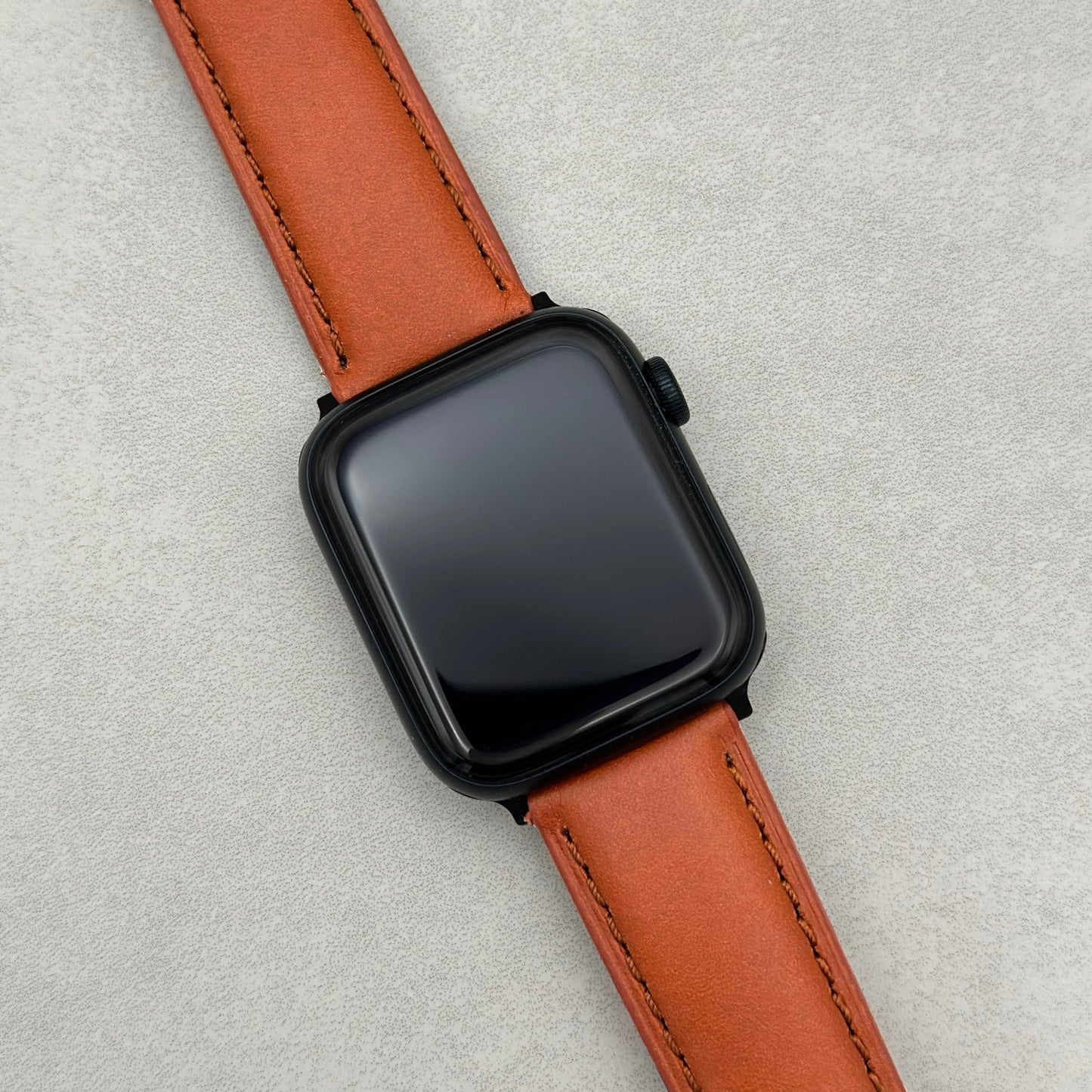 The Athens: Smoked Cinnamon Full Grain Leather Apple Watch Strap