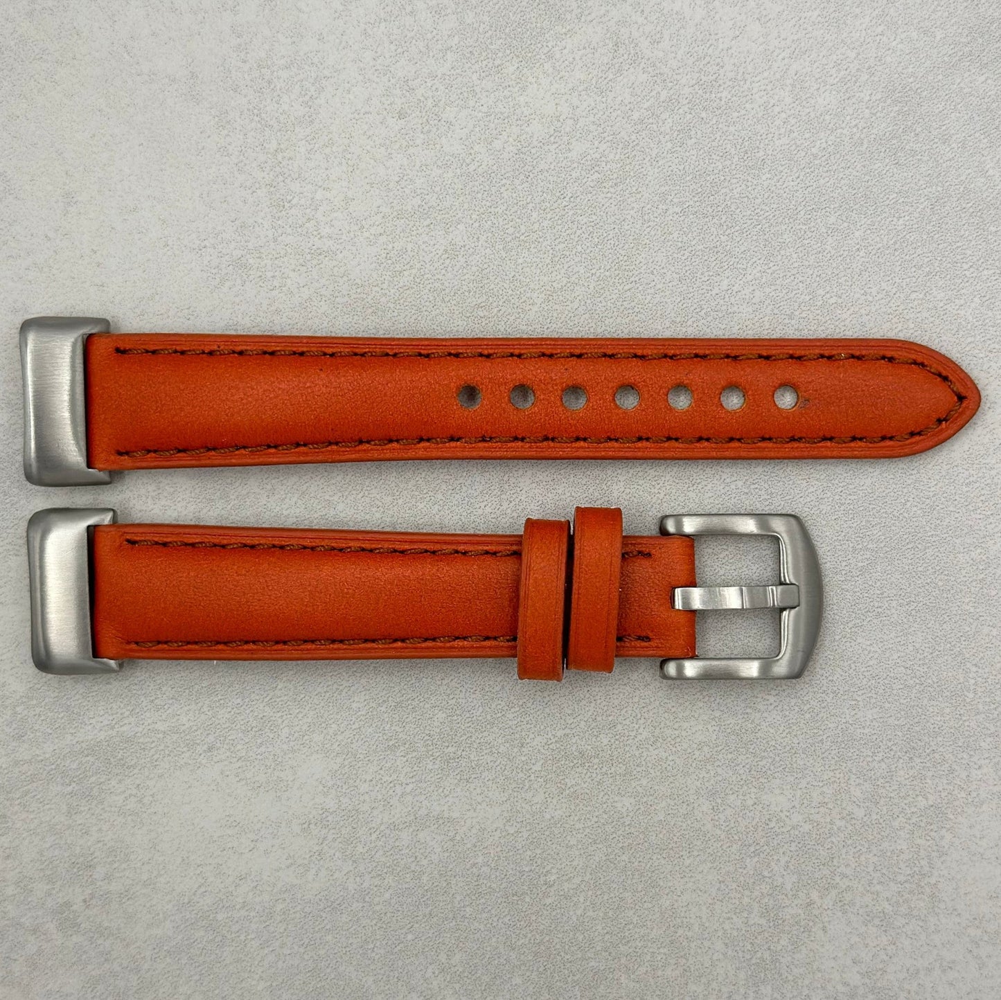 The Athens: Smoked Cinnamon Full Grain Leather Fitbit Charge Watch Strap