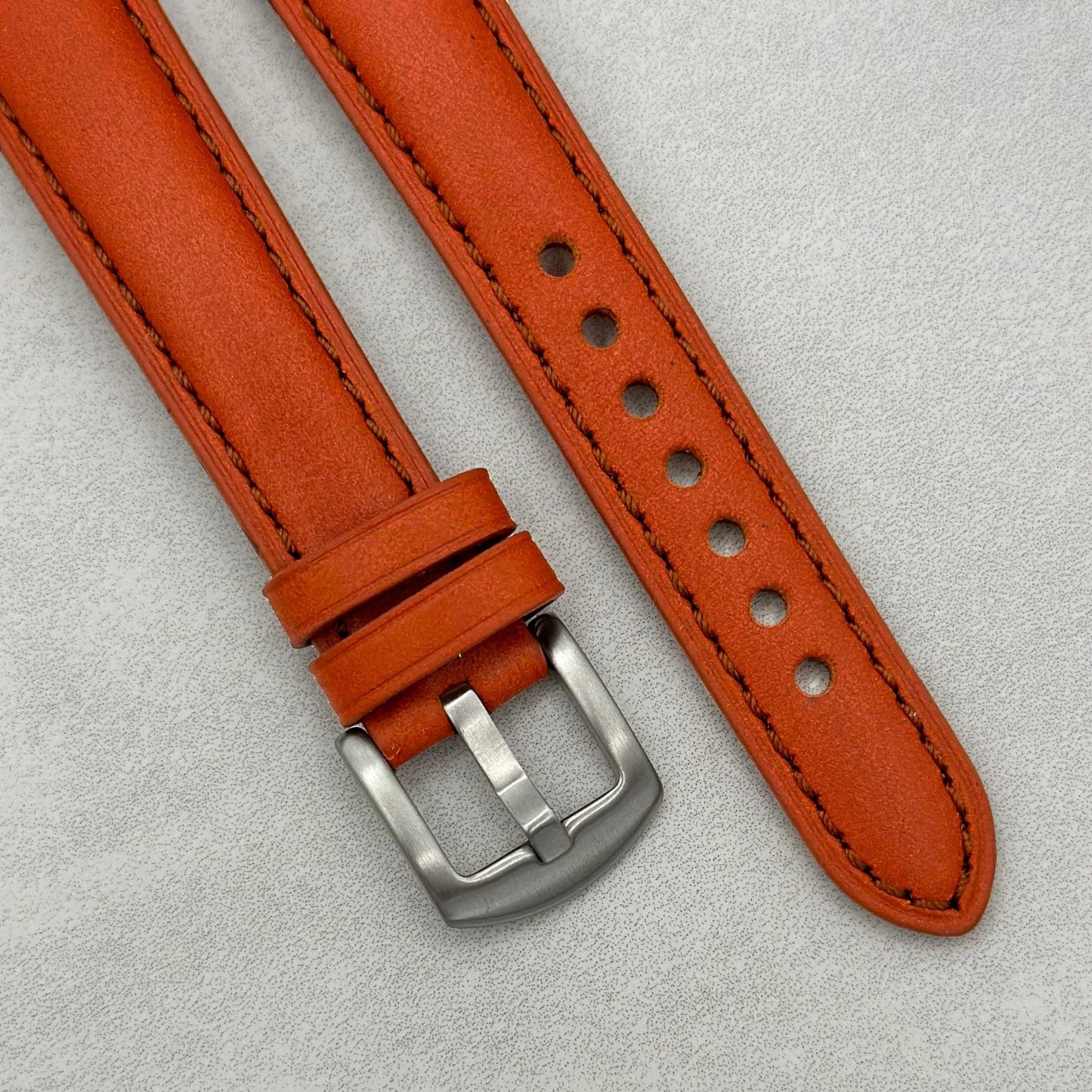 The Athens: Smoked Cinnamon Full Grain Leather Fitbit Charge Watch Strap