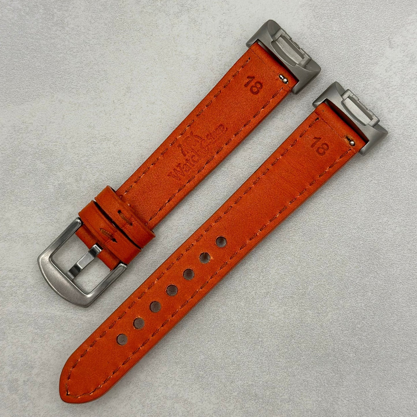 The Athens: Smoked Cinnamon Full Grain Leather Fitbit Charge Watch Strap