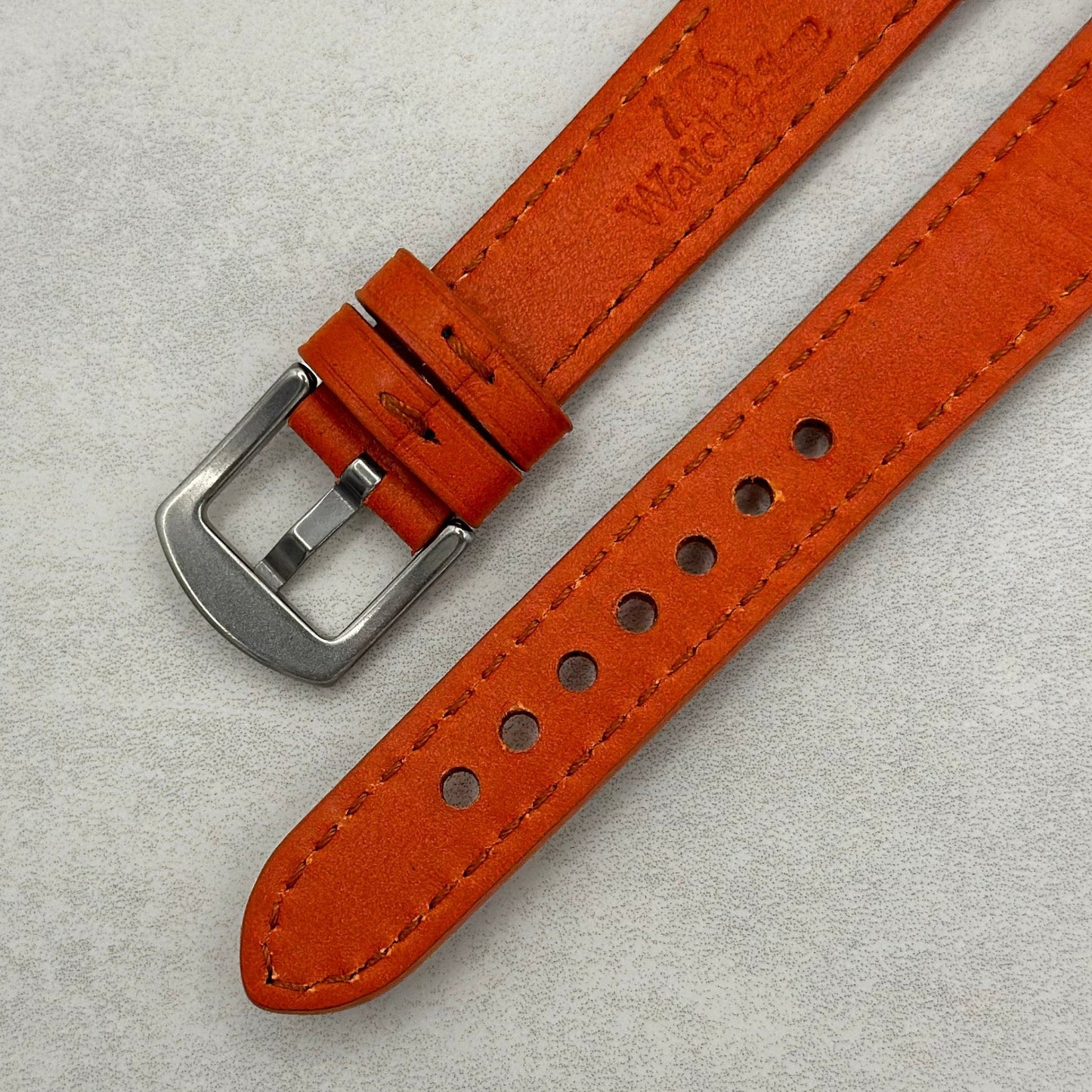 The Athens: Smoked Cinnamon Full Grain Leather Fitbit Charge Watch Strap