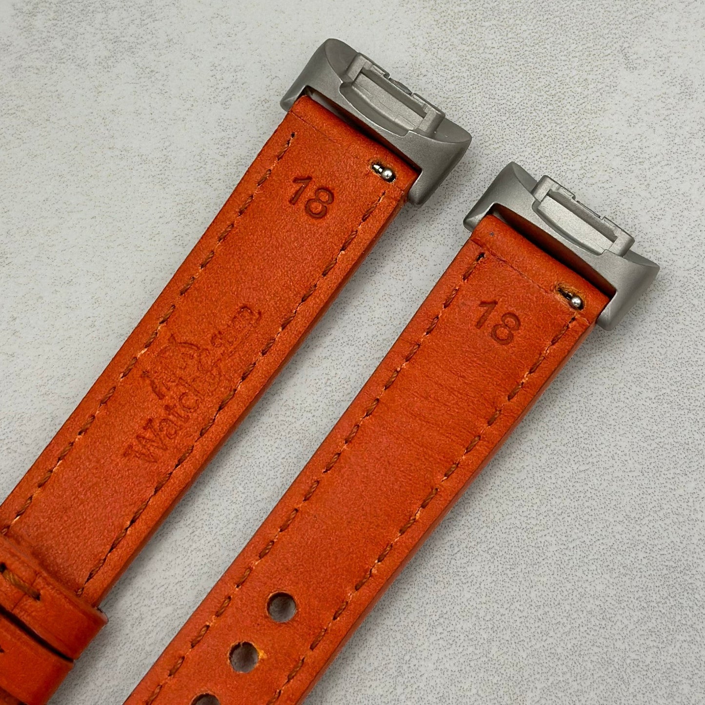 The Athens: Smoked Cinnamon Full Grain Leather Fitbit Charge Watch Strap
