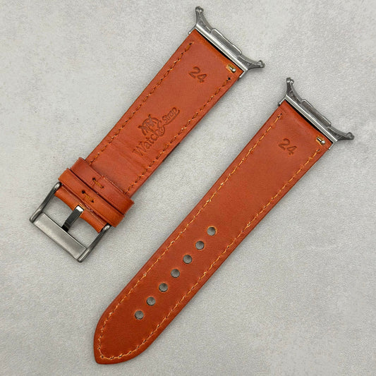 The Athens: Smoked Cinnamon Full Grain Leather Samsung Galaxy Watch Ultra Strap