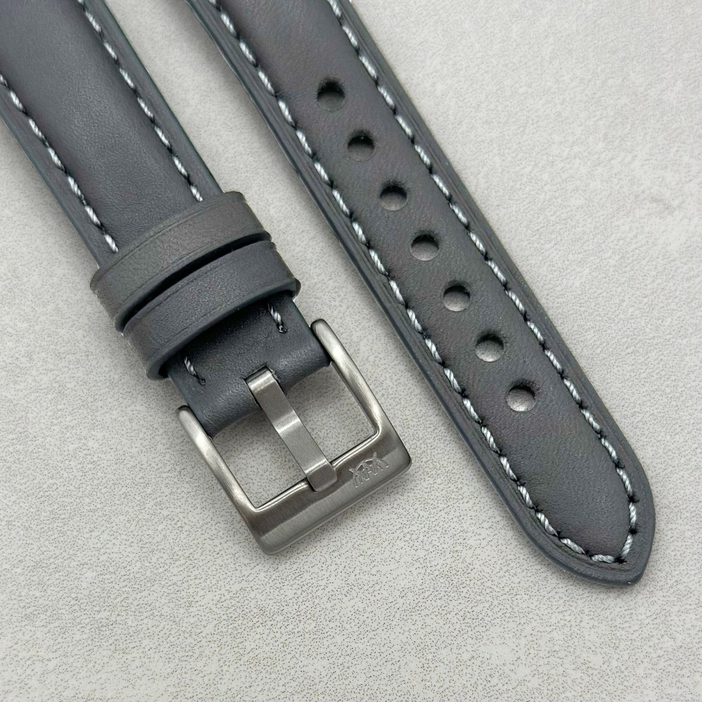 The Athens: Slate Grey Full Grain Leather Fitbit Charge Watch Strap