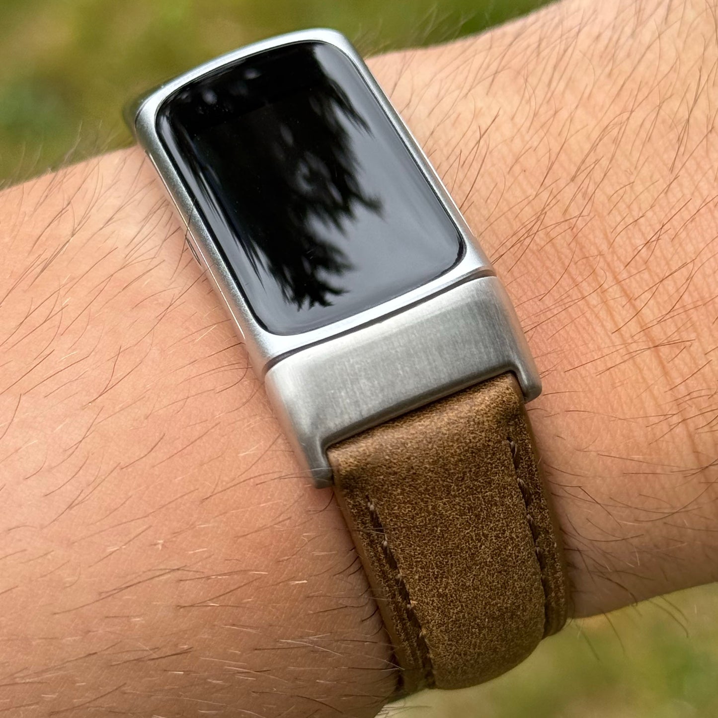 The Athens: Desert Sand Full Grain Leather Fitbit Charge Watch Strap