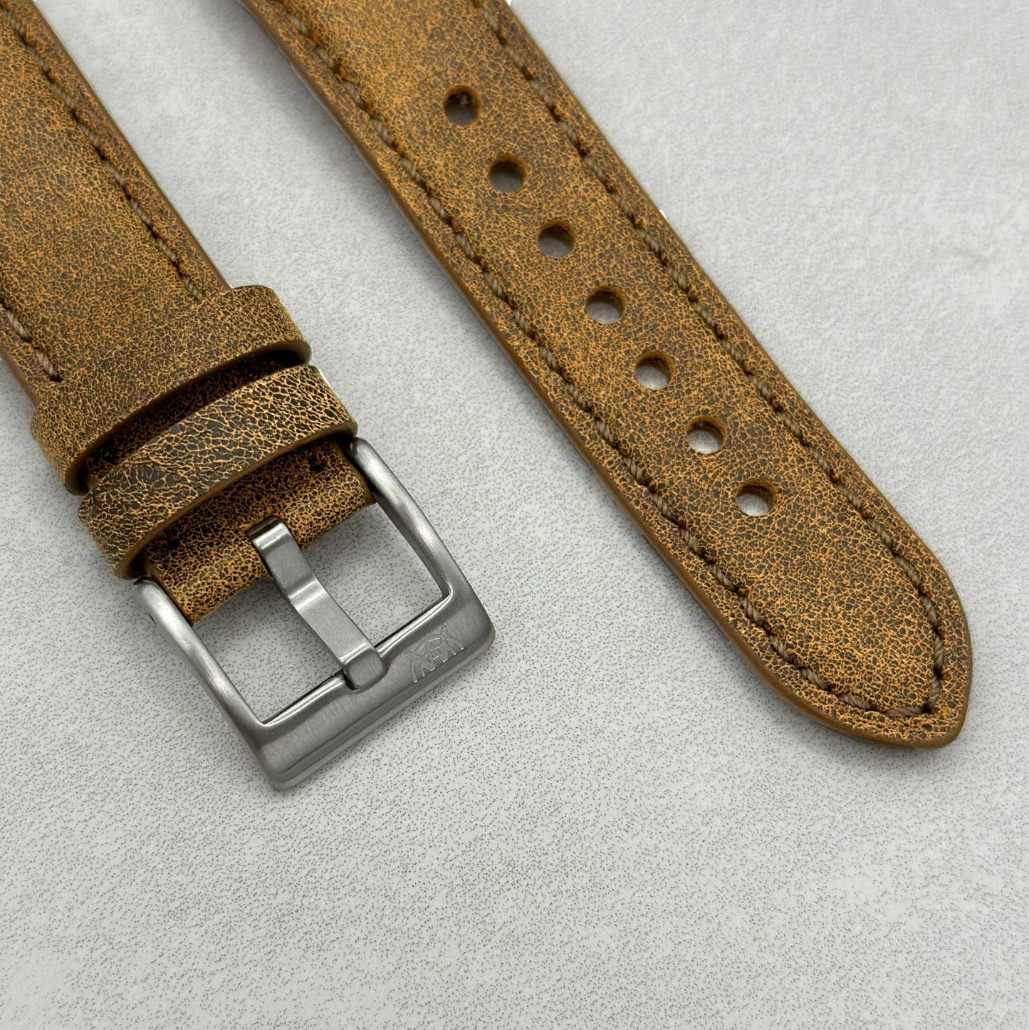 The Athens: Desert Sand Full Grain Leather Google Pixel Watch Strap