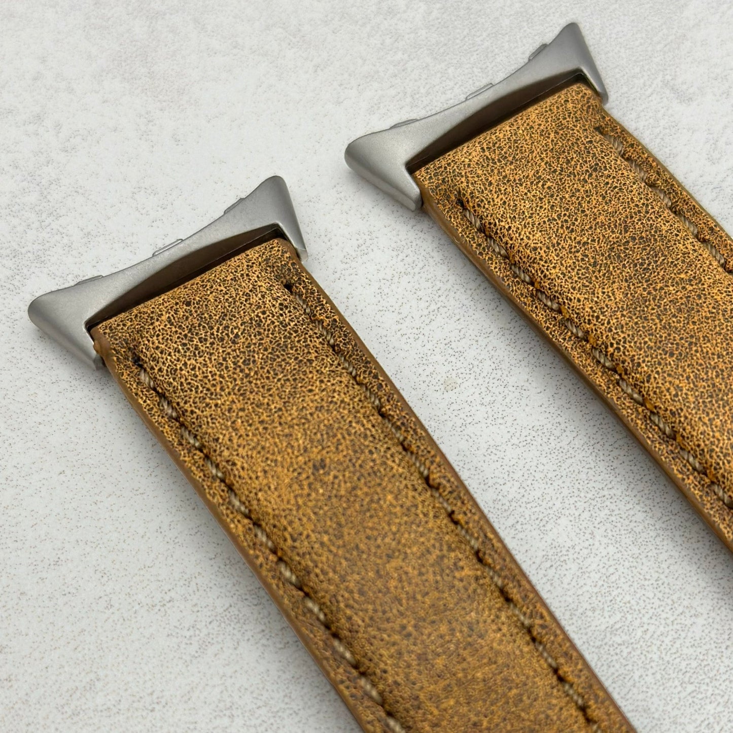 The Athens: Desert Sand Full Grain Leather Google Pixel Watch Strap