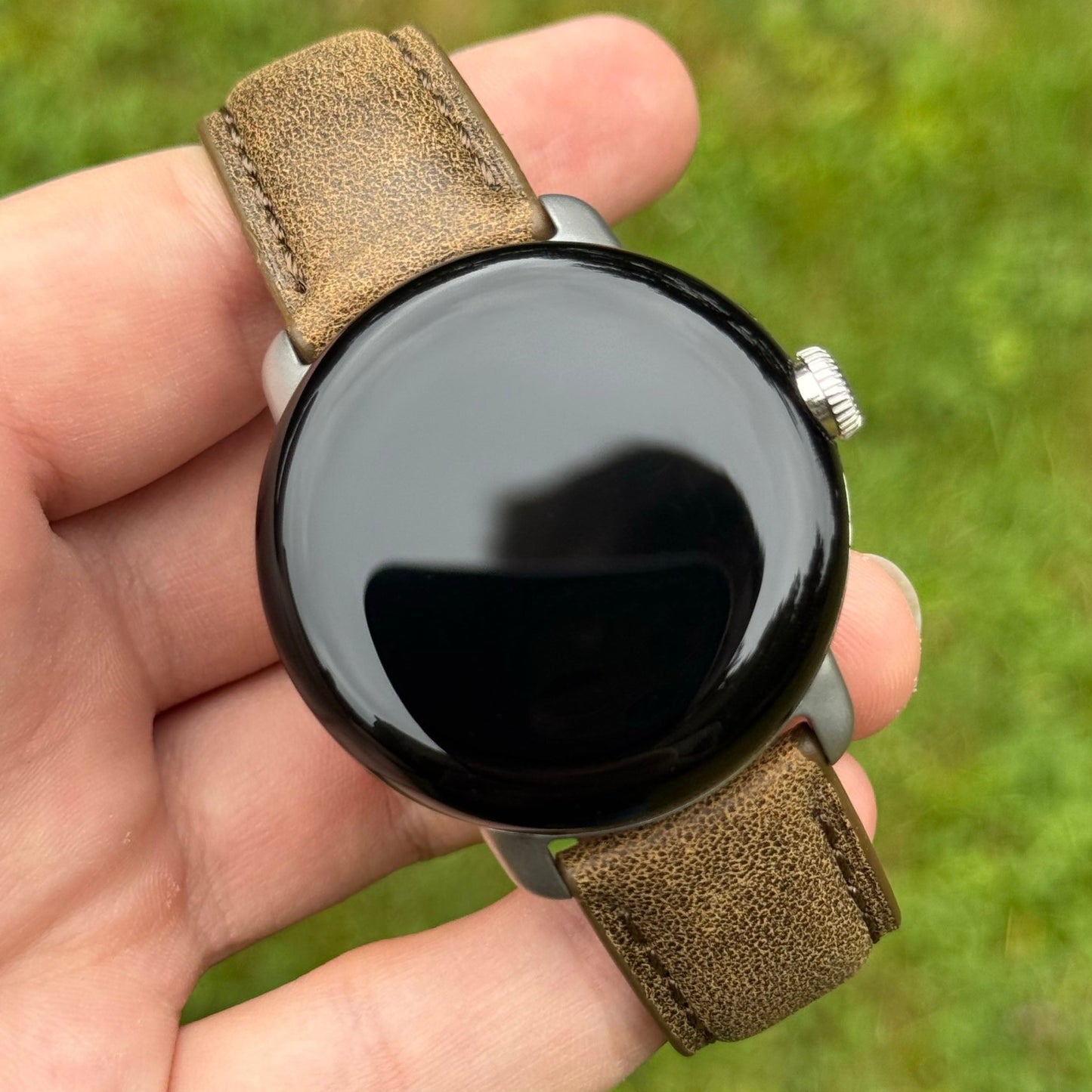 The Athens: Desert Sand Full Grain Leather Google Pixel Watch Strap