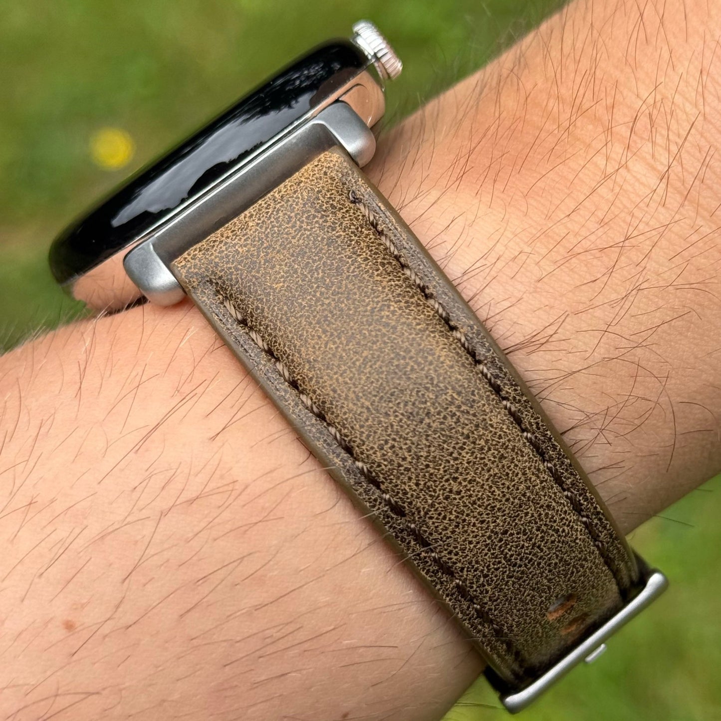 The Athens: Desert Sand Full Grain Leather Google Pixel Watch Strap