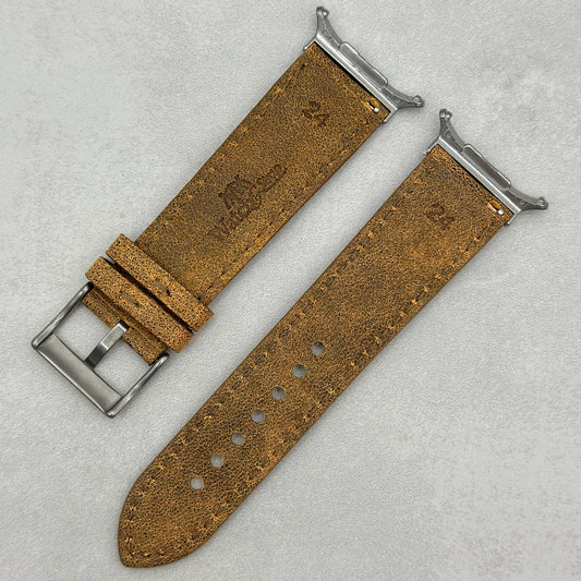 The Athens: Desert Sand Full Grain Leather Samsung Galaxy Watch Ultra Strap