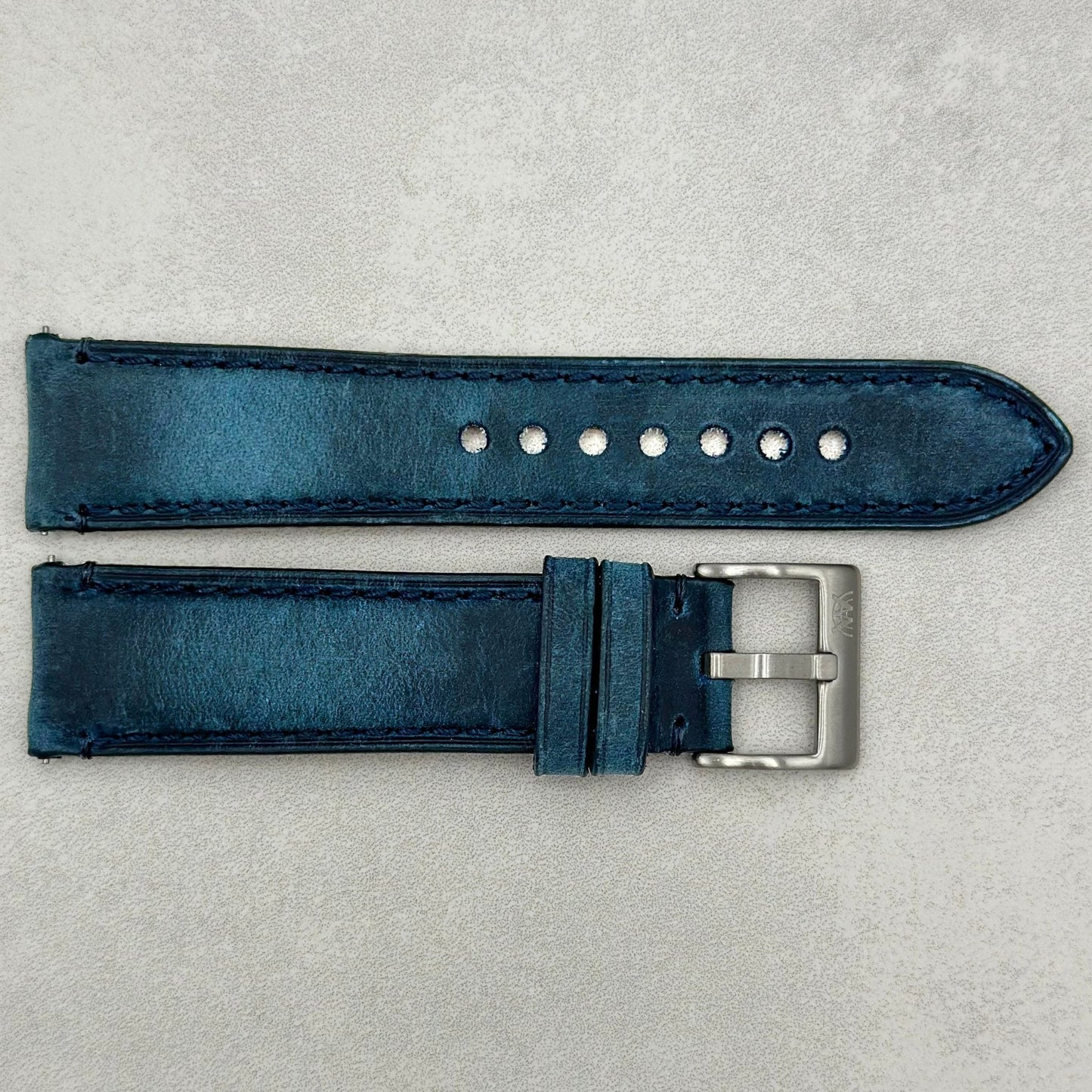 The Austin: Air Force Blue Full Grain Leather Watch Strap