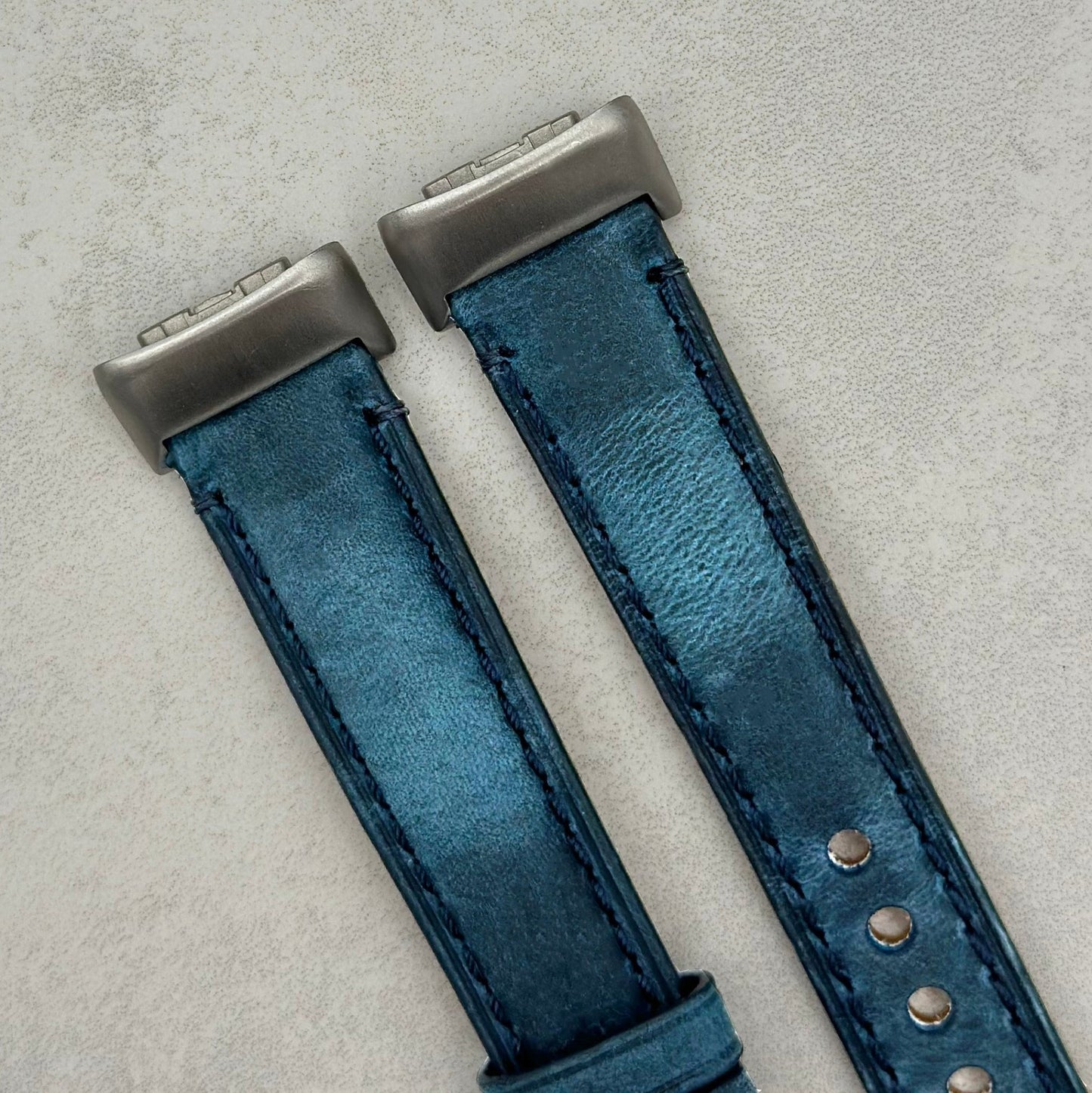 The Austin: Air Force Blue Full Grain Leather Fitbit Charge Watch Strap