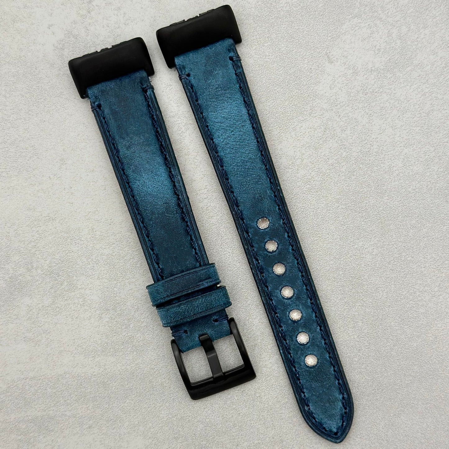 The Austin: Air Force Blue Full Grain Leather Fitbit Charge Watch Strap