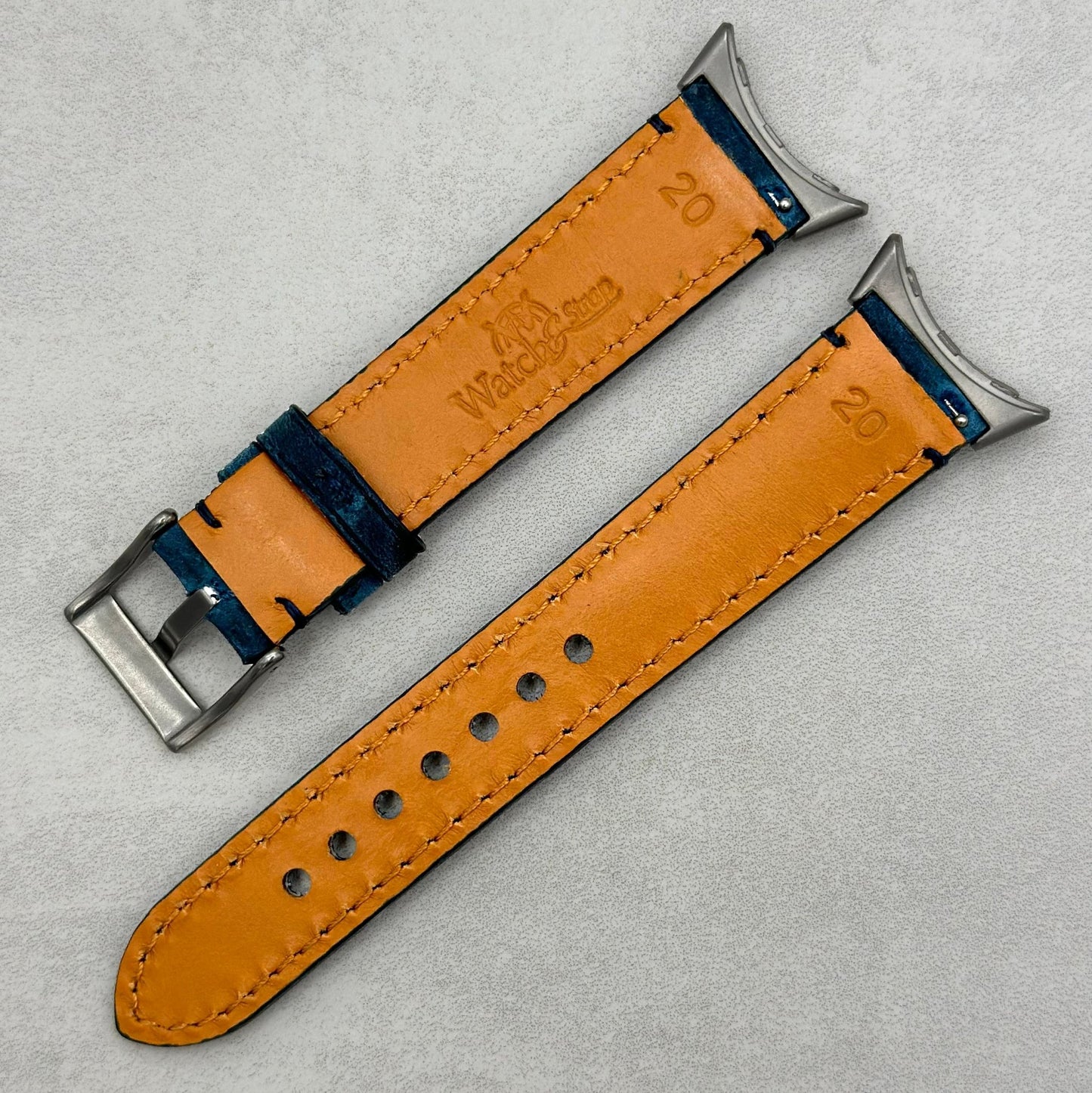 The Austin: Air Force Blue Full Grain Leather Google Pixel Watch Strap