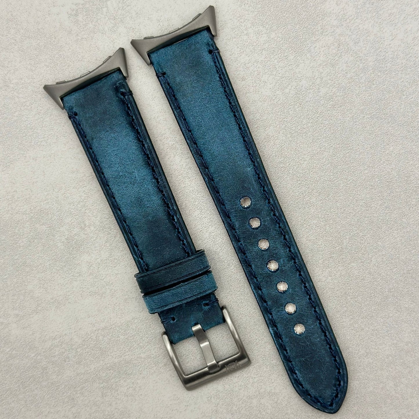 The Austin: Air Force Blue Full Grain Leather Google Pixel Watch Strap