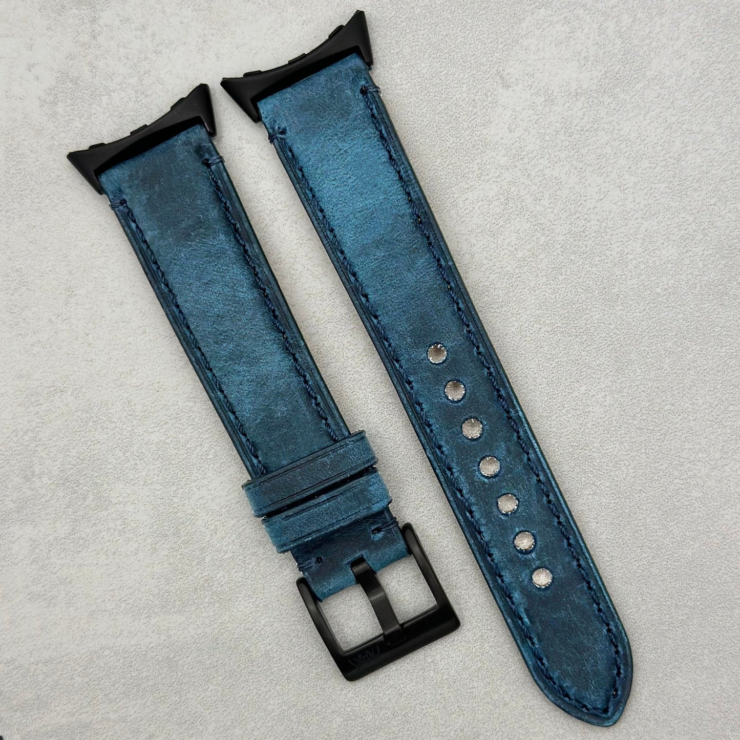 The Austin: Air Force Blue Full Grain Leather Google Pixel Watch Strap