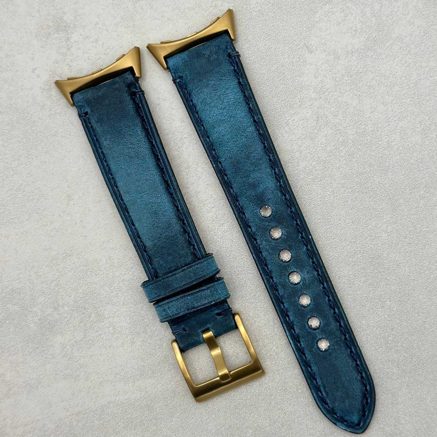 The Austin: Air Force Blue Full Grain Leather Google Pixel Watch Strap