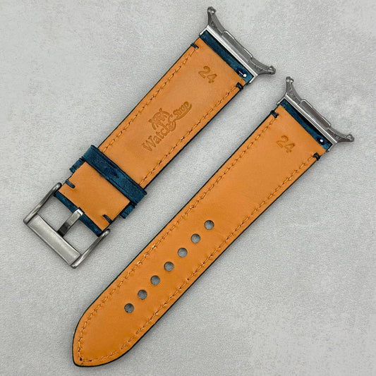 The Austin: Air Force Blue Full Grain Leather Samsung Galaxy Watch Ultra Strap