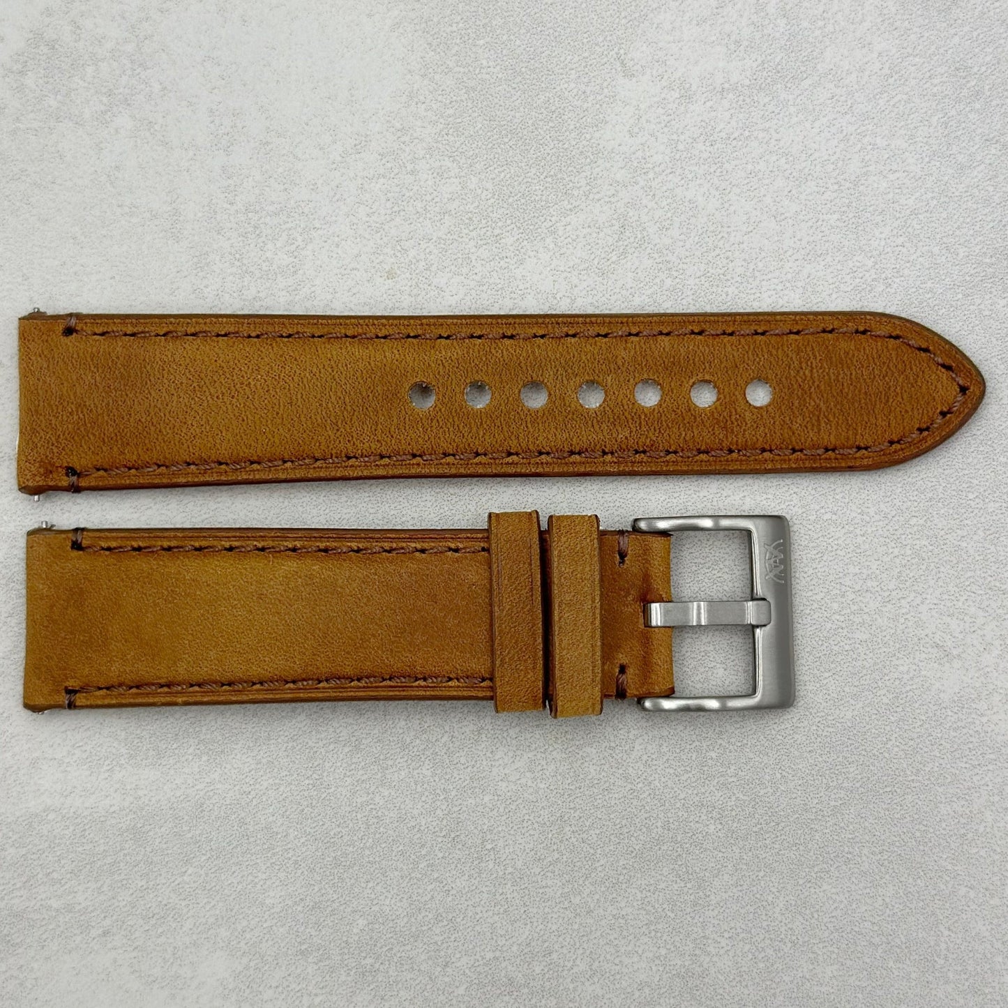 The Austin: Tan Brown Full Grain Leather Watch Strap