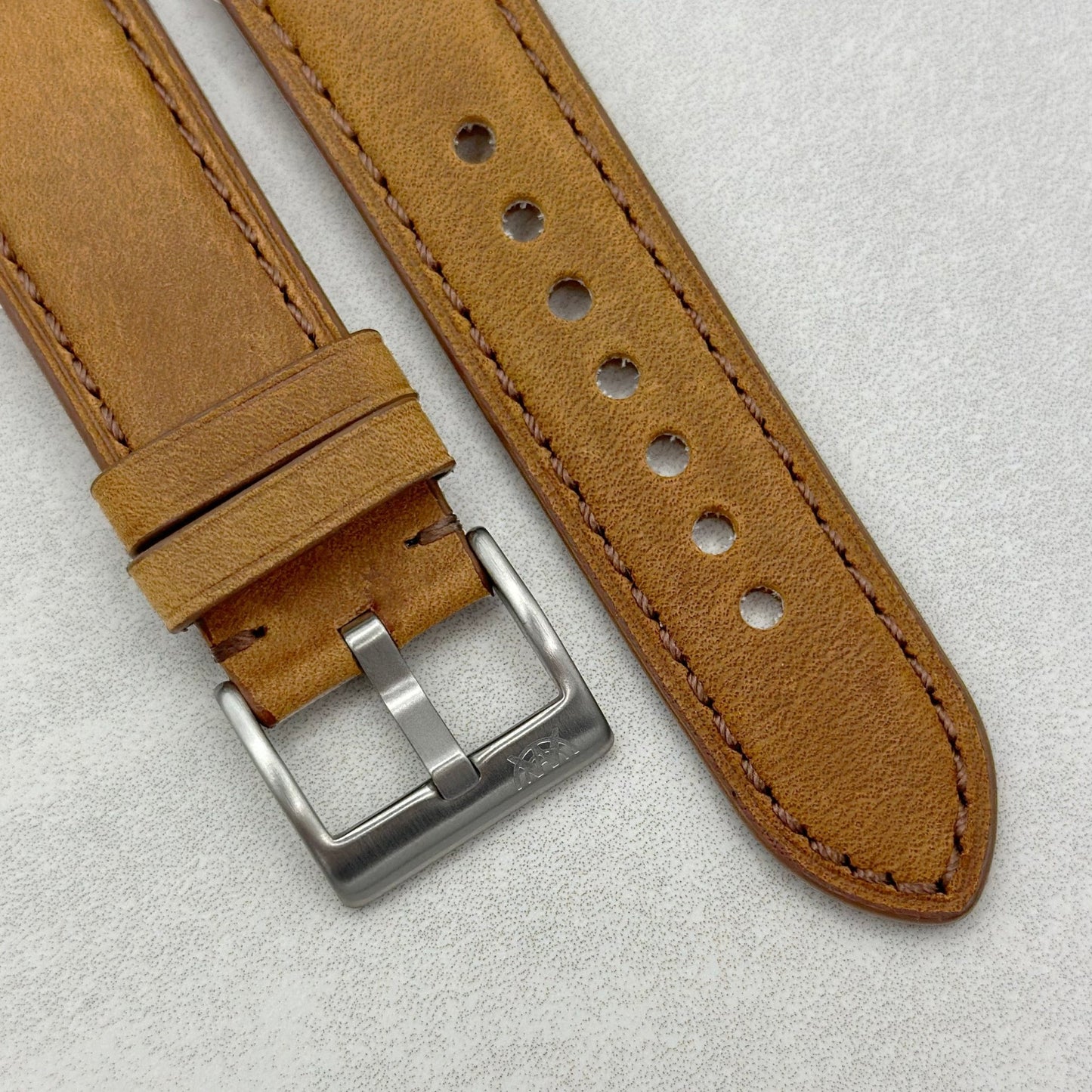 The Austin: Tan Brown Full Grain Leather Watch Strap