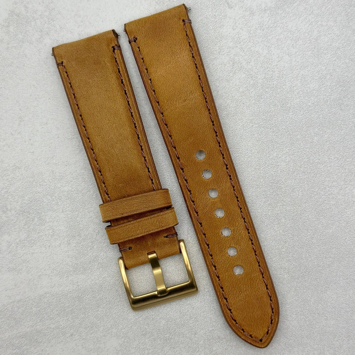 The Austin: Tan Brown Full Grain Leather Watch Strap