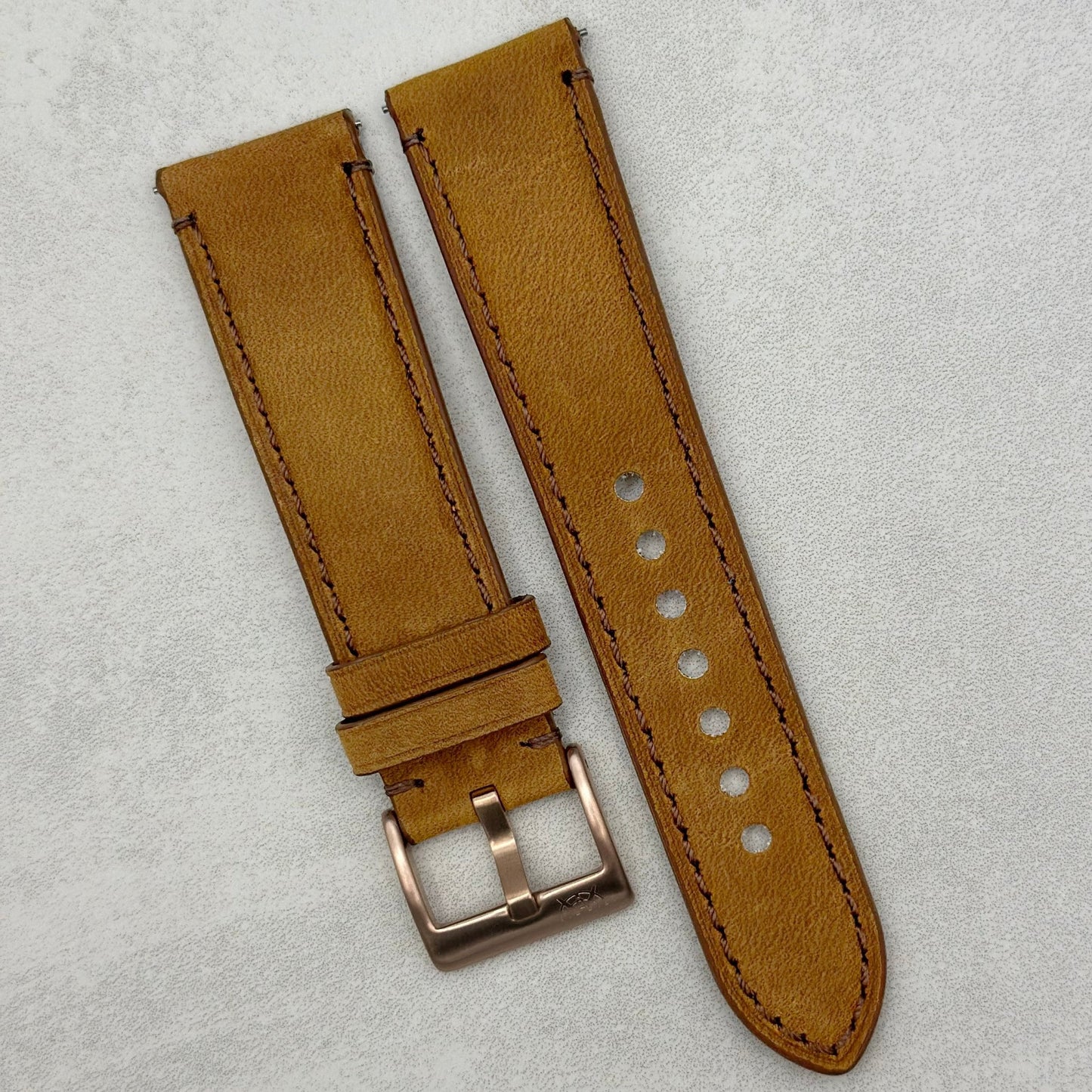 The Austin: Tan Brown Full Grain Leather Watch Strap