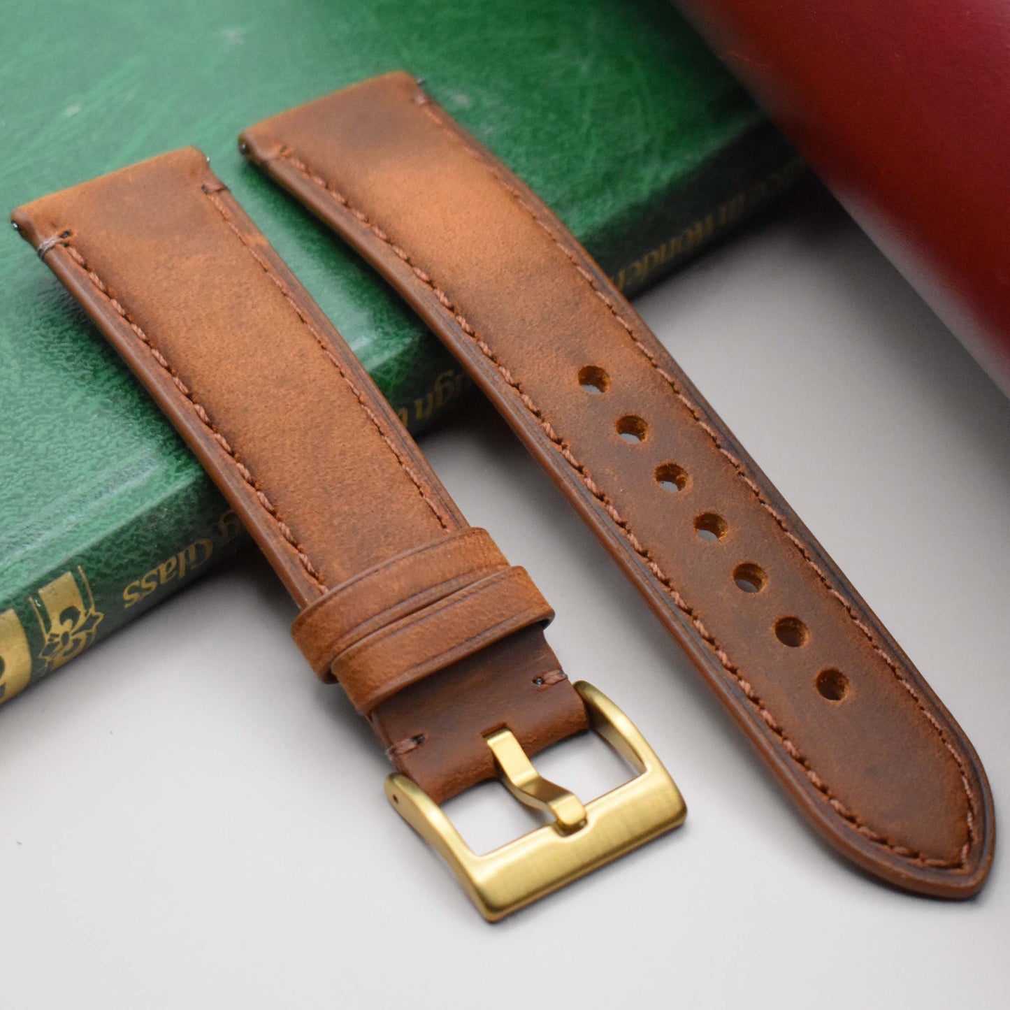 The Austin: Tan Brown Full Grain Leather Watch Strap