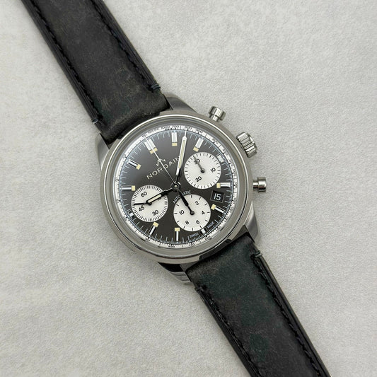 The Austin: Charcoal Grey Full Grain Leather Watch Strap