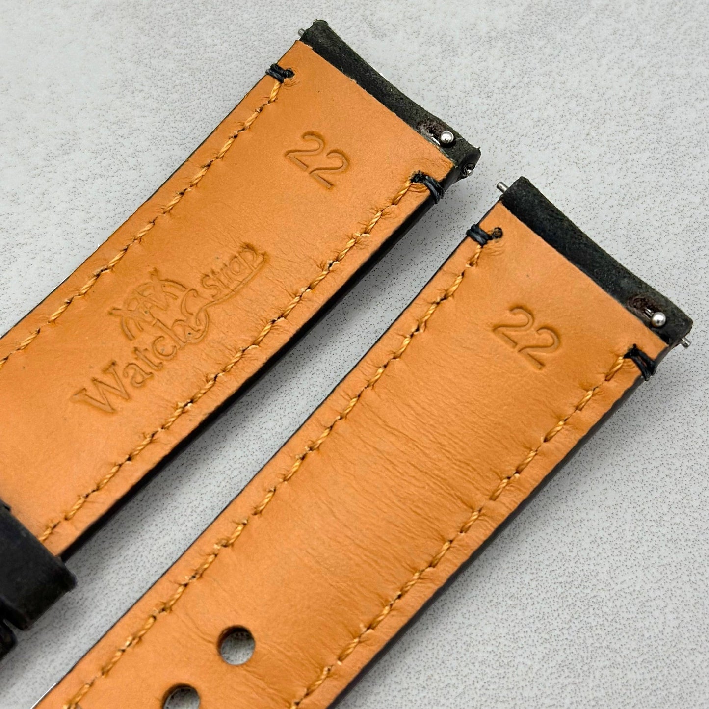 The Austin: Charcoal Grey Full Grain Leather Watch Strap