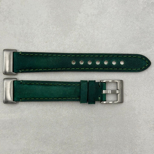 The Austin: Woodland Green Full Grain Leather Fitbit Charge Watch Strap