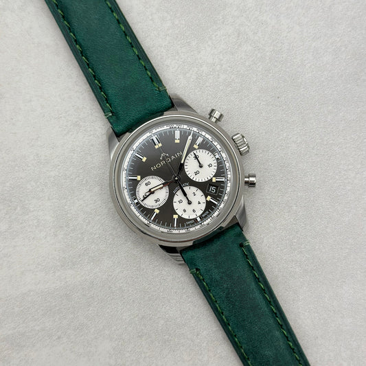 The Austin: Woodland Green Full Grain Leather Watch Strap