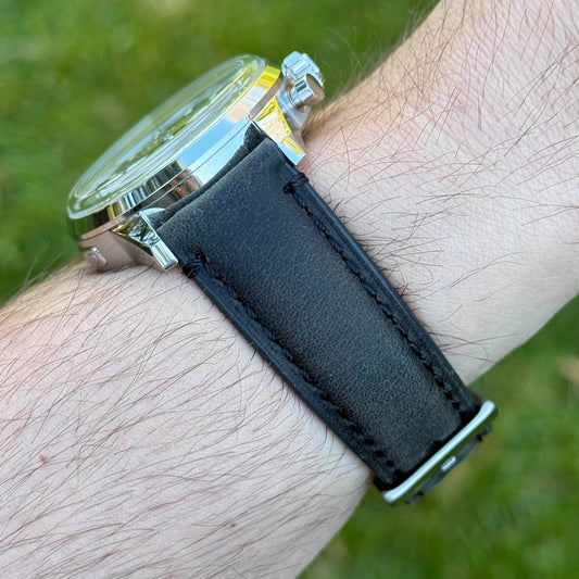 The Austin: Charcoal Grey Full Grain Leather Watch Strap