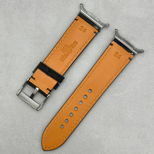 The Austin: Charcoal Grey Full Grain Leather Samsung Galaxy Watch Ultra Strap