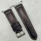 The Berlin: Cracked Brown Padded Leather Samsung Galaxy Watch Ultra Strap