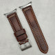 The Berlin: Vintage Brown Padded Leather Samsung Galaxy Watch Ultra Strap
