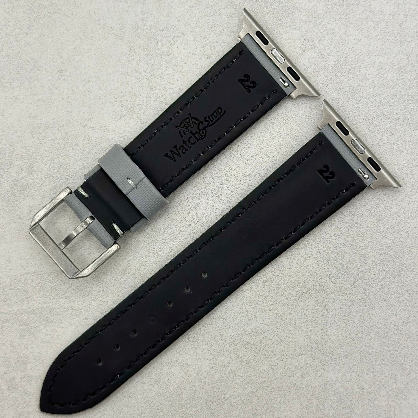 The Bermuda: Grey Sail Cloth Apple Watch Strap