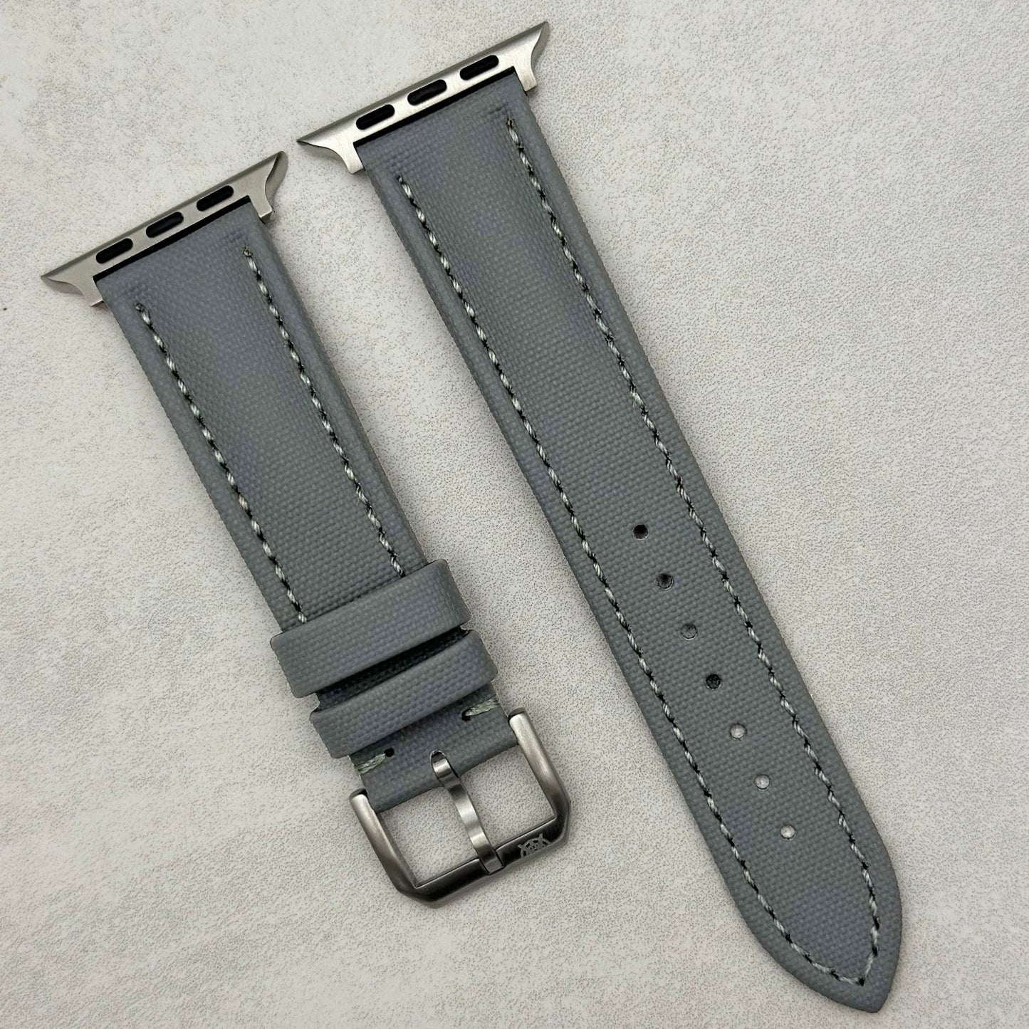 The Bermuda: Grey Sail Cloth Apple Watch Strap