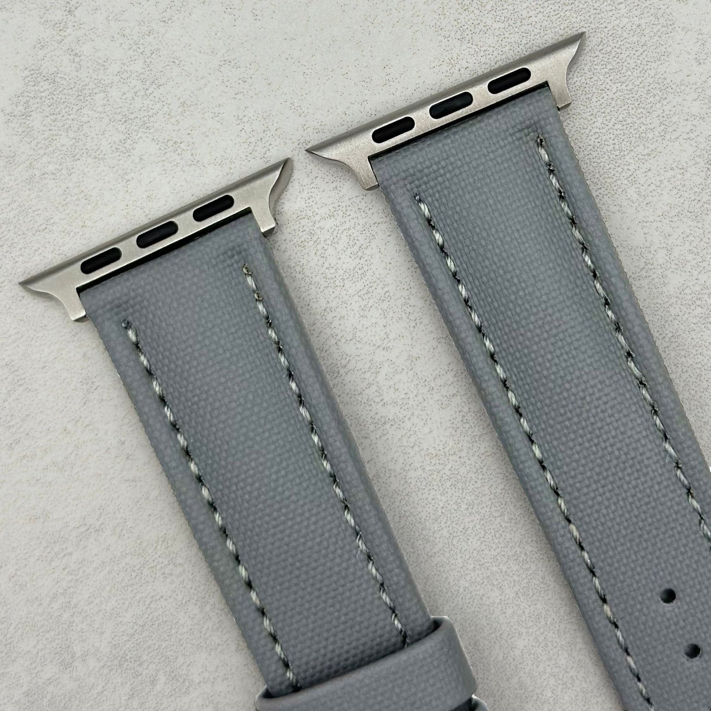 The Bermuda: Grey Sail Cloth Apple Watch Strap