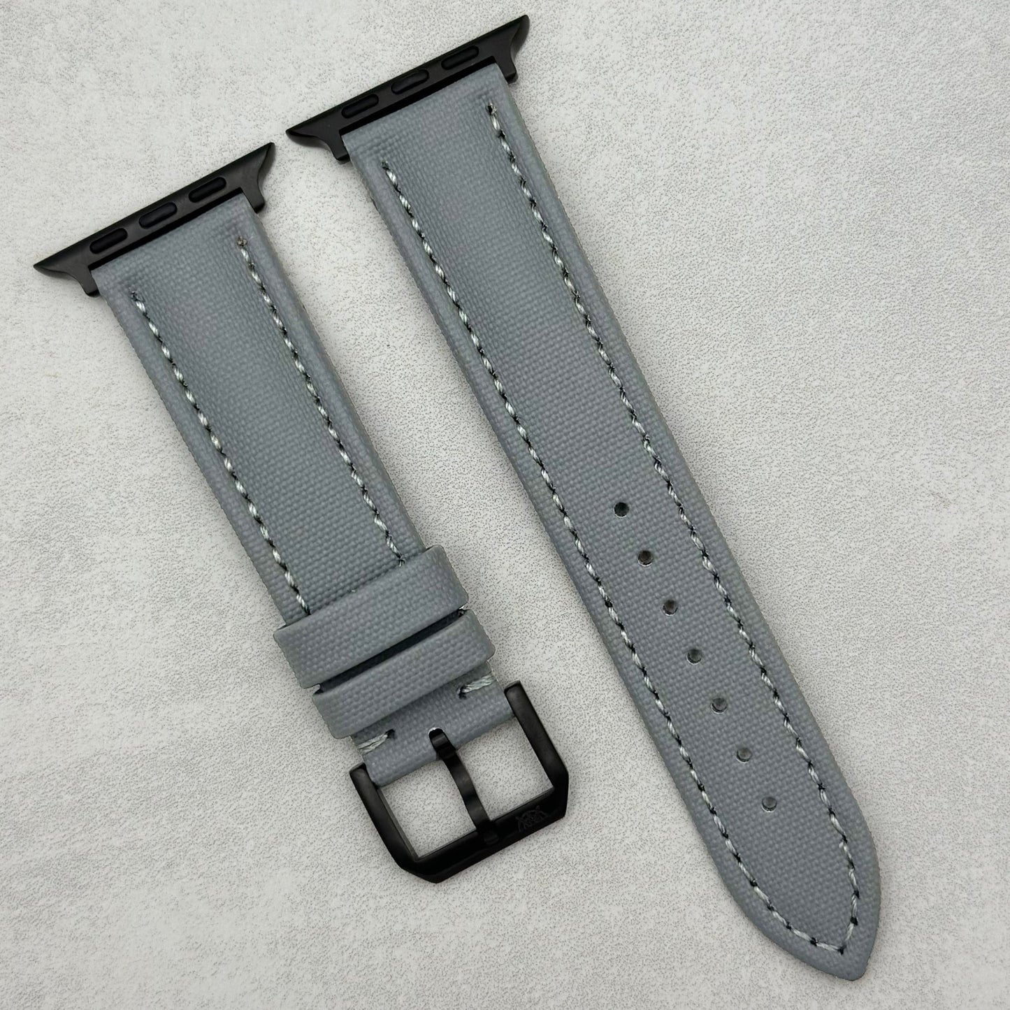 The Bermuda: Grey Sail Cloth Apple Watch Strap