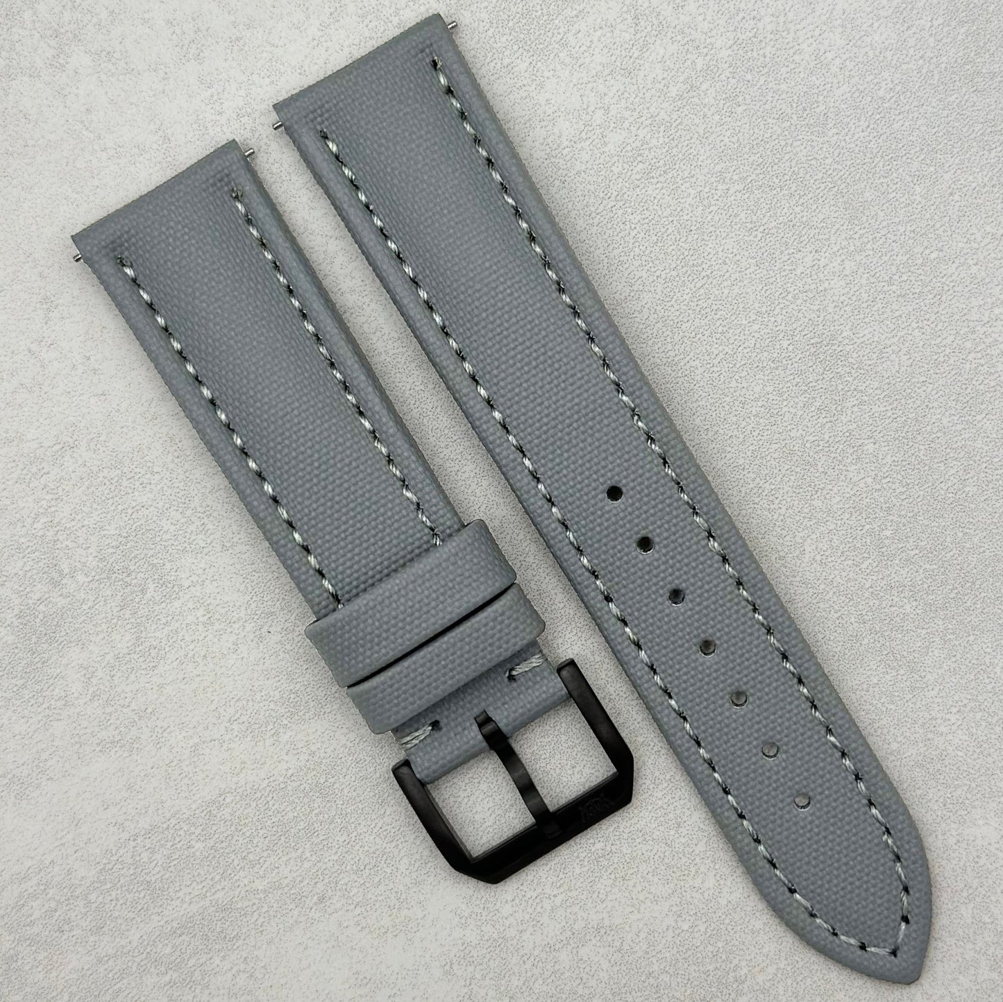 The Bermuda: Grey Sail Cloth Watch Strap