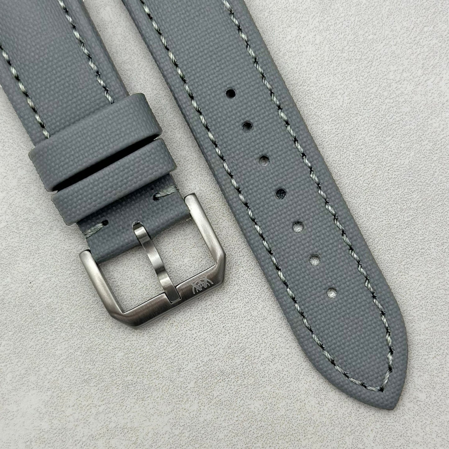 The Bermuda: Grey Sail Cloth Watch Strap
