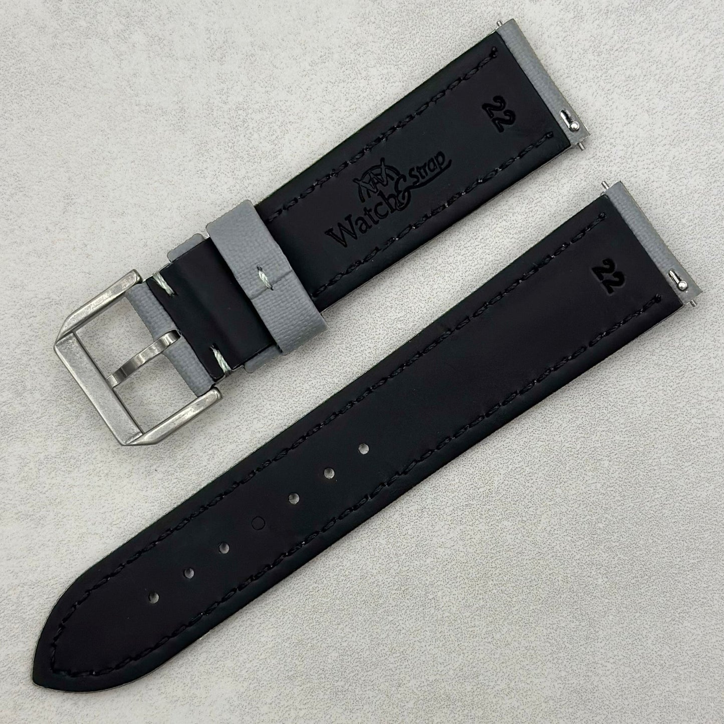 The Bermuda: Grey Sail Cloth Watch Strap