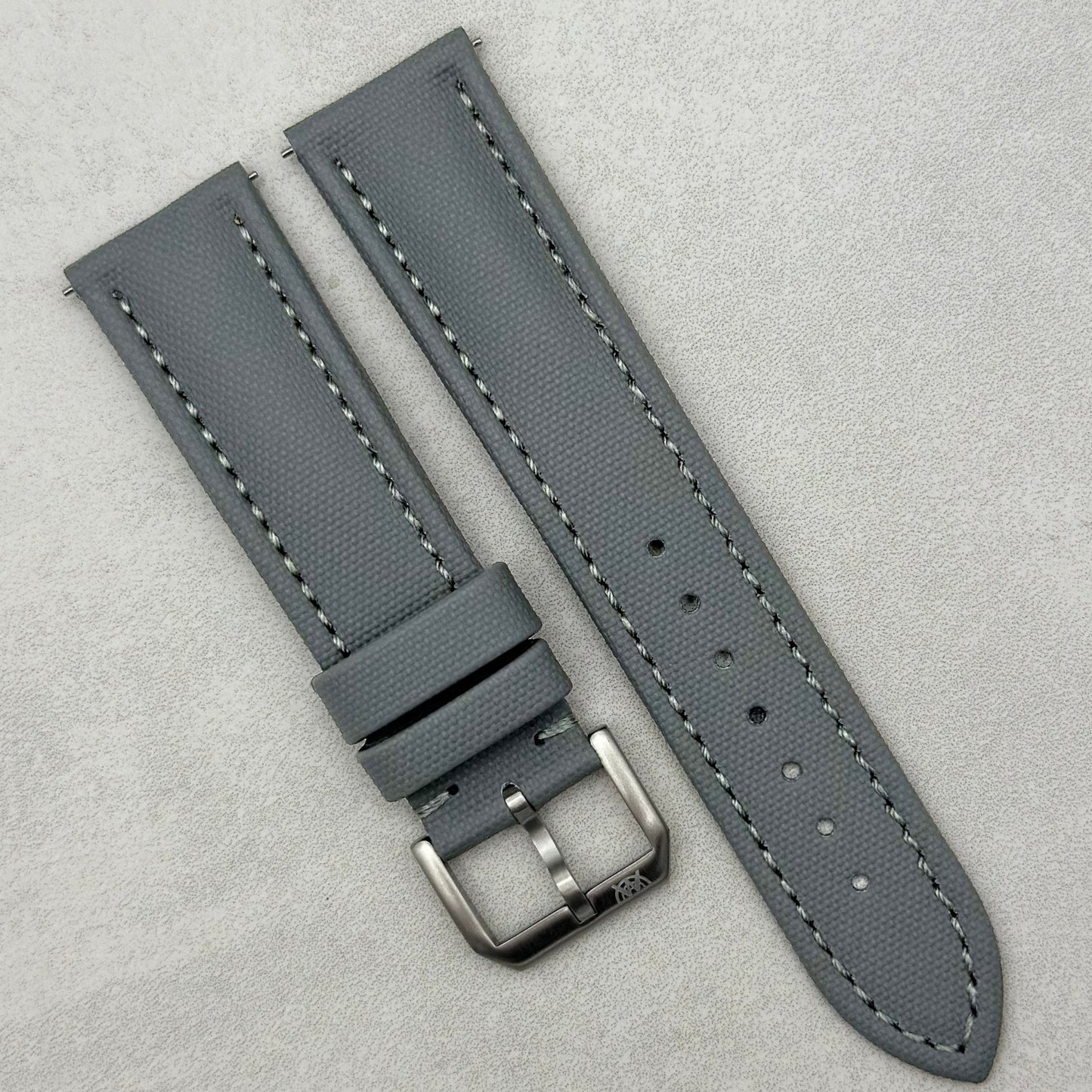 The Bermuda: Grey Sail Cloth Watch Strap