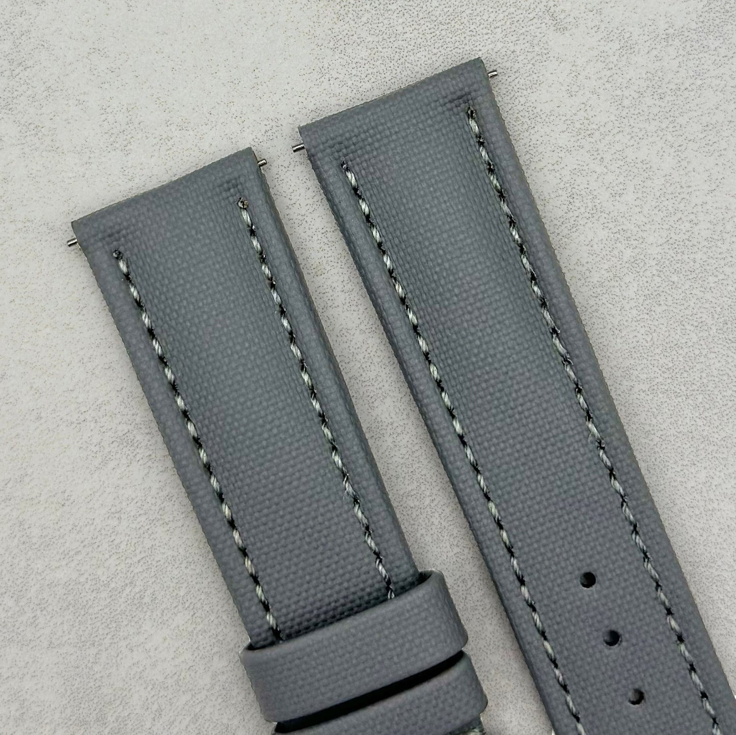The Bermuda: Grey Sail Cloth Watch Strap