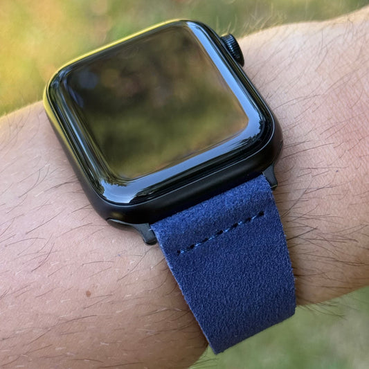 The Capri: Royal Blue Suede Apple Watch Strap