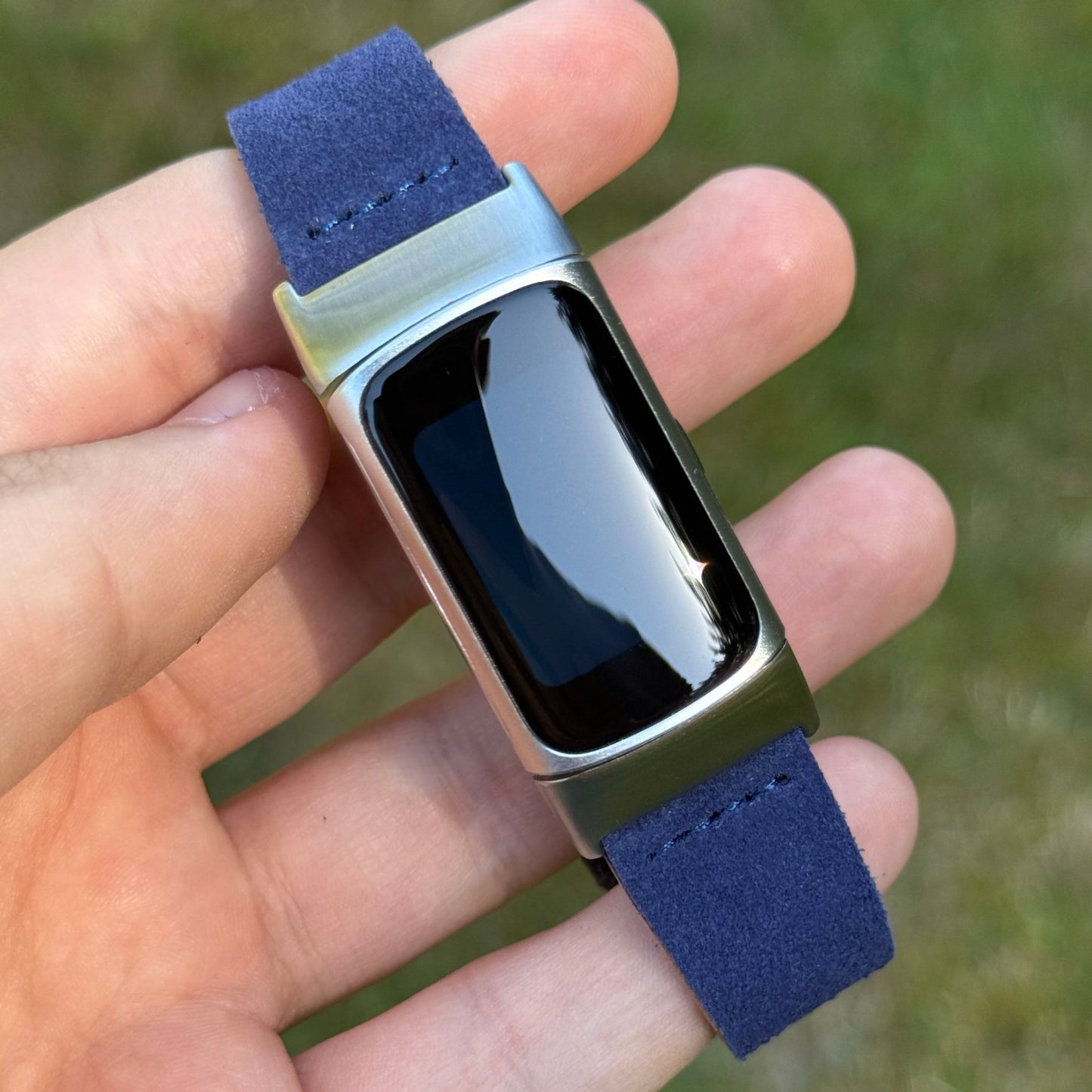 The Capri: Royal Blue Suede Fitbit Charge Watch Strap