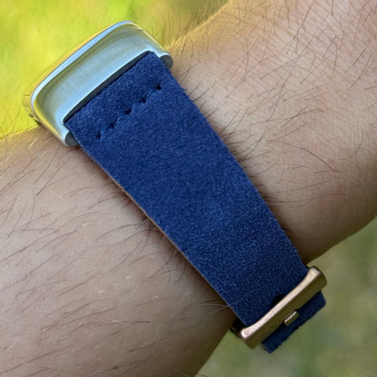 The Capri: Royal Blue Suede Fitbit Charge Watch Strap