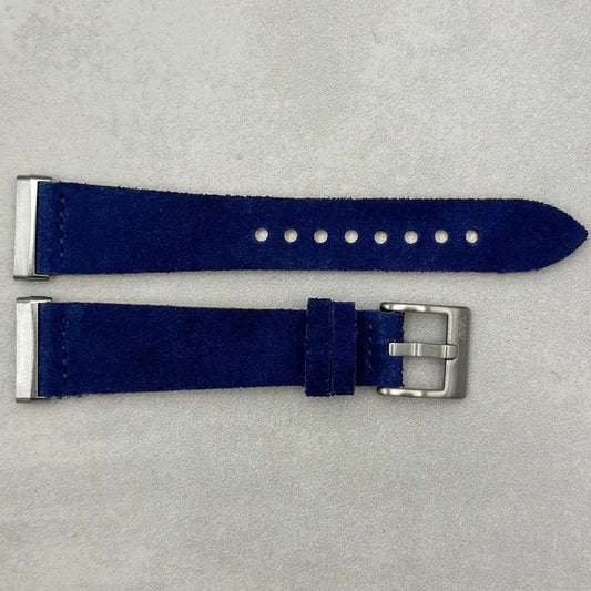 The Capri: Royal Blue Suede Fitbit Versa/Sense Watch Strap