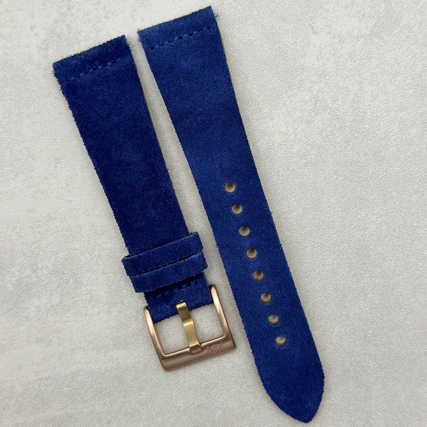The Capri: Royal Blue Suede Watch Strap